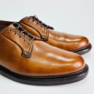 Vtg Florsheim Imperial Pebbled Brown Leather Plain Toe Shoes 8 C